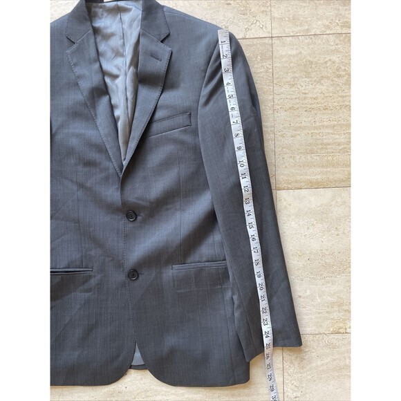 MURANO MENS GRAY 100%WOOL SINGLE Breast BLAZER SZ:36R Slim Fit - Picture 5 of 9